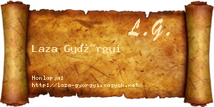 Laza Györgyi névjegykártya